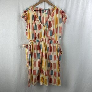 Lilka Anthropologie Painters Palette Beach Coastal Boho Dress Cutout Womens S
